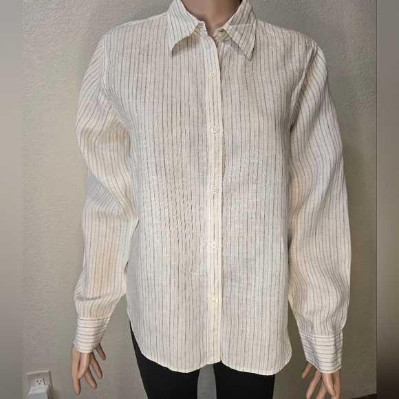Polo Ralph Lauren Womens size PL  100% Linen Long Sleeve Shirt - Picture 7 of 14